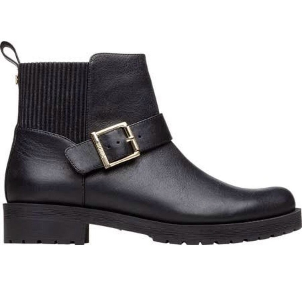 Vionic Mystic Mara Black Leather Ankle Boots Size 7